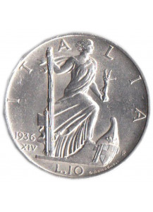1936 - Lire 10 Italia su prora Ag BB